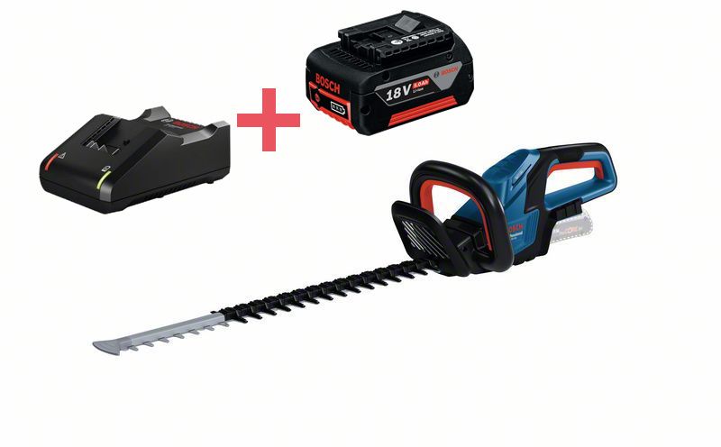 Bosch Heckenschere Bosch Ghe 18v-60 Inkl. 5 Ah Bosch-akku Und Ladegerät 06008c9000a