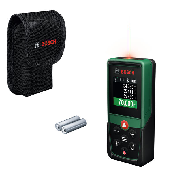 Bosch Digitaler Laser-entfernungsmesser Plm 70-23 C, Rot Bis 50 M In Tasche