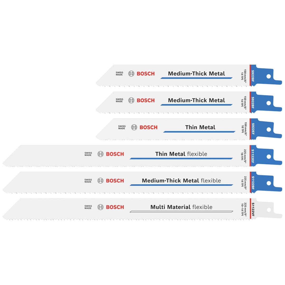 Bosch Gemischtes Säbelsägeblatt-set, 6-tlg.