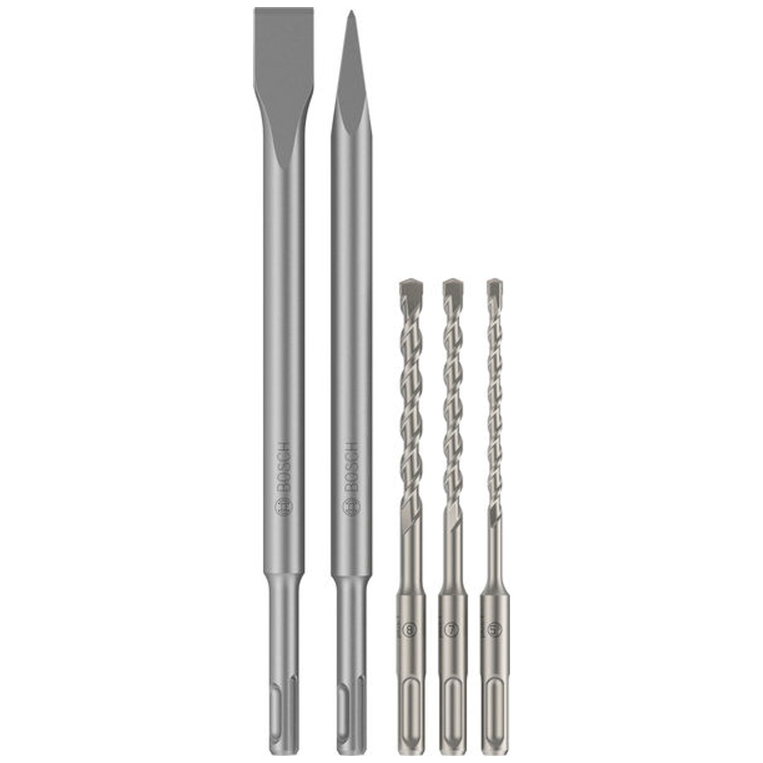 Bosch Sds Plus-3c Meißel- Und Bohrer-set, D 5,5/7/8 Mm, 5-tlg. Für Bohrhämmer