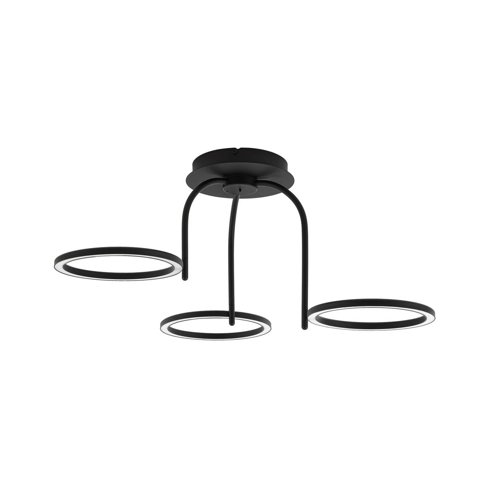 Deckenlampe "sylvara" Aus Metall Dimmbar Mit Fernbedienung Von Lucande