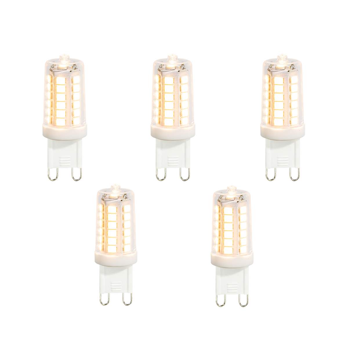 Qazqa 5er-set G9 Led-lampen Klar 3,5w 480 Lm 2700k
