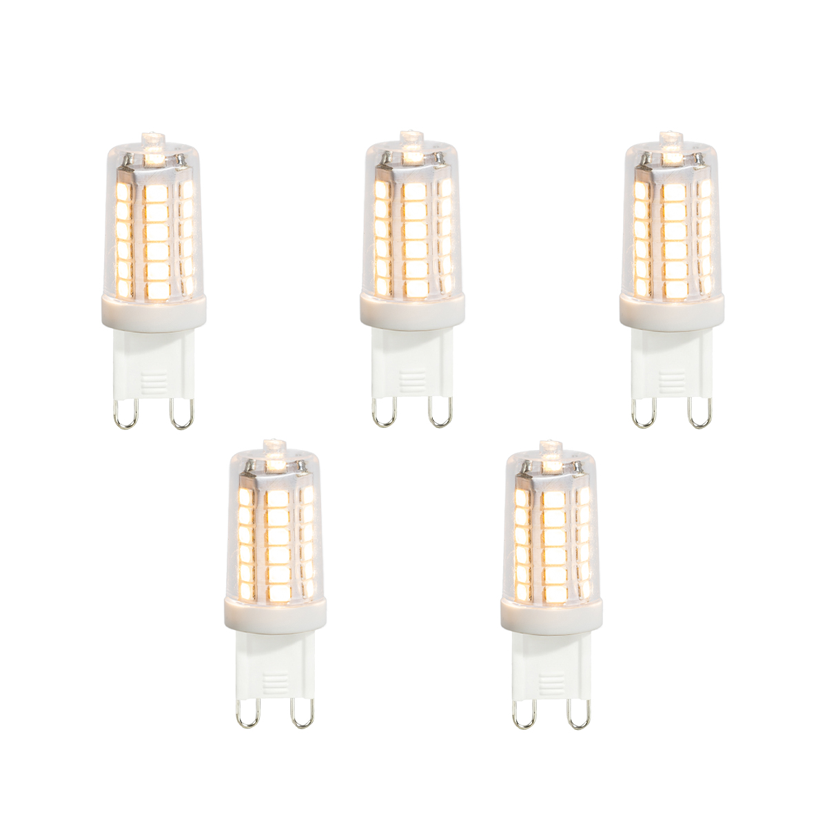 Qazqa 5er-set G9 Led-lampen Klar 3,5w 480 Lm 3000k