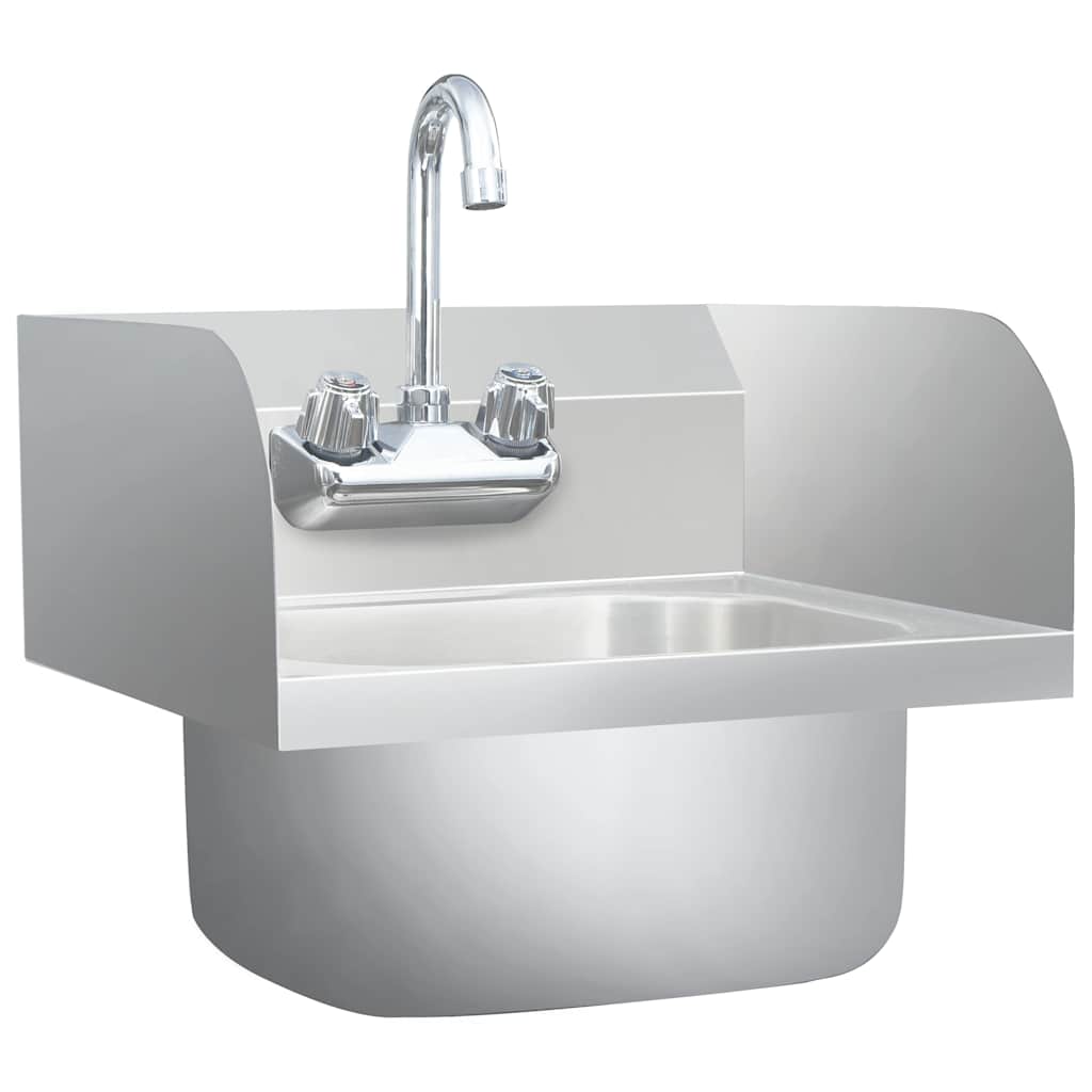 Gastro-handwaschbecken/waschmuschel/waschtisch Mit Wasserhahn Edelstahl