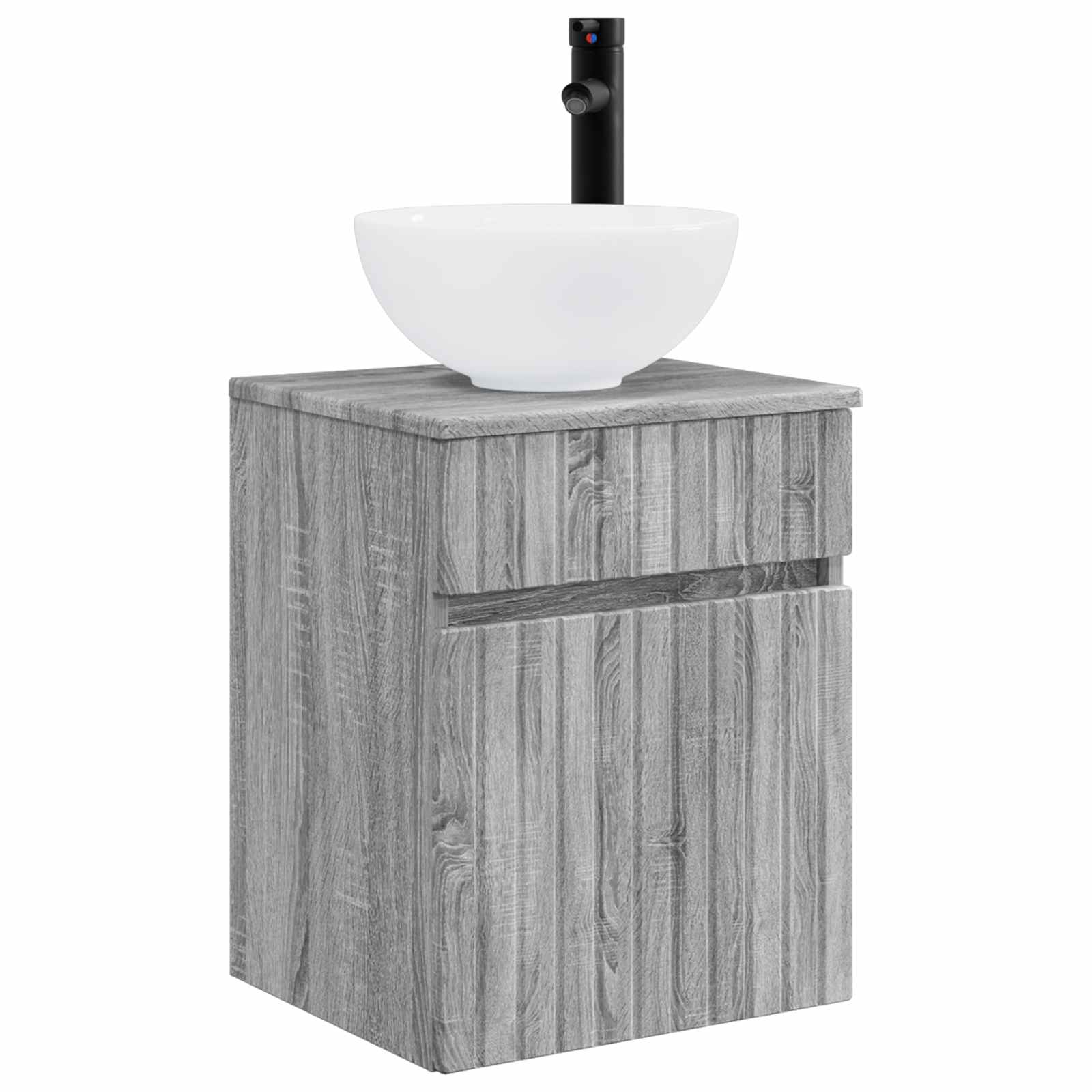 Wandmontierte Waschbecken/waschmuschel/waschtisch-vanität Grau Sonoma 39 X 35 X 63 Cm