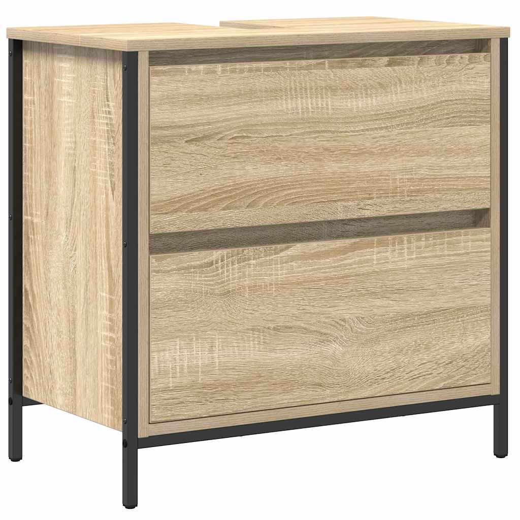 Waschbecken/waschmuschel/waschtischunterschrank Mit Schubladen Sonoma-eiche