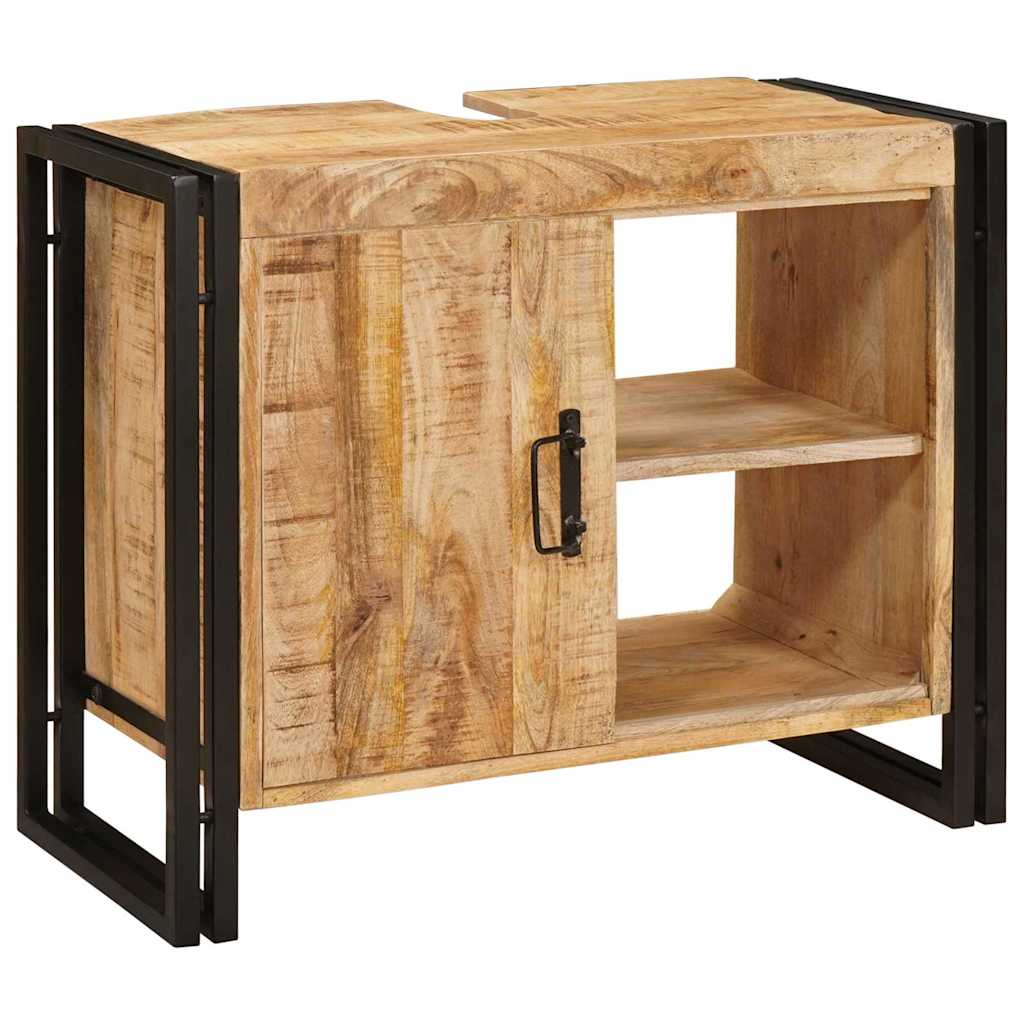 Waschbecken/waschmuschel/waschtischunterschrank Braun 71 X 33 X 58 Cm Massivholz Mango