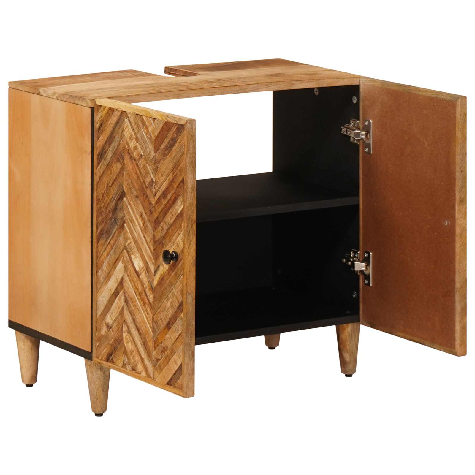 Waschbecken/waschmuschel/waschtischunterschrank Braun 62 X 33 X 58 Cm Massivholz Mango