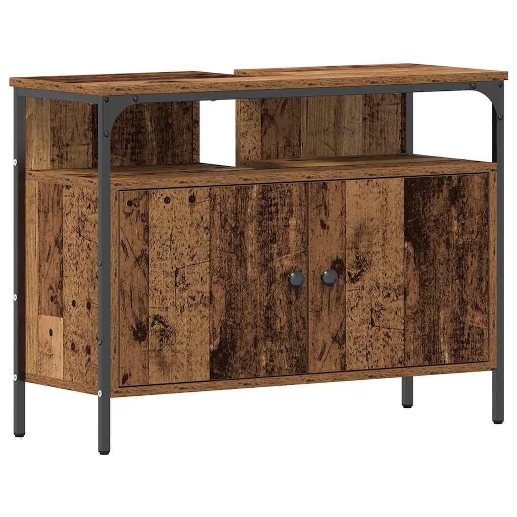 Waschbecken/waschmuschel/waschtischschrank Altholz 80 X 30 X 60 Cm Holzwerkstoff