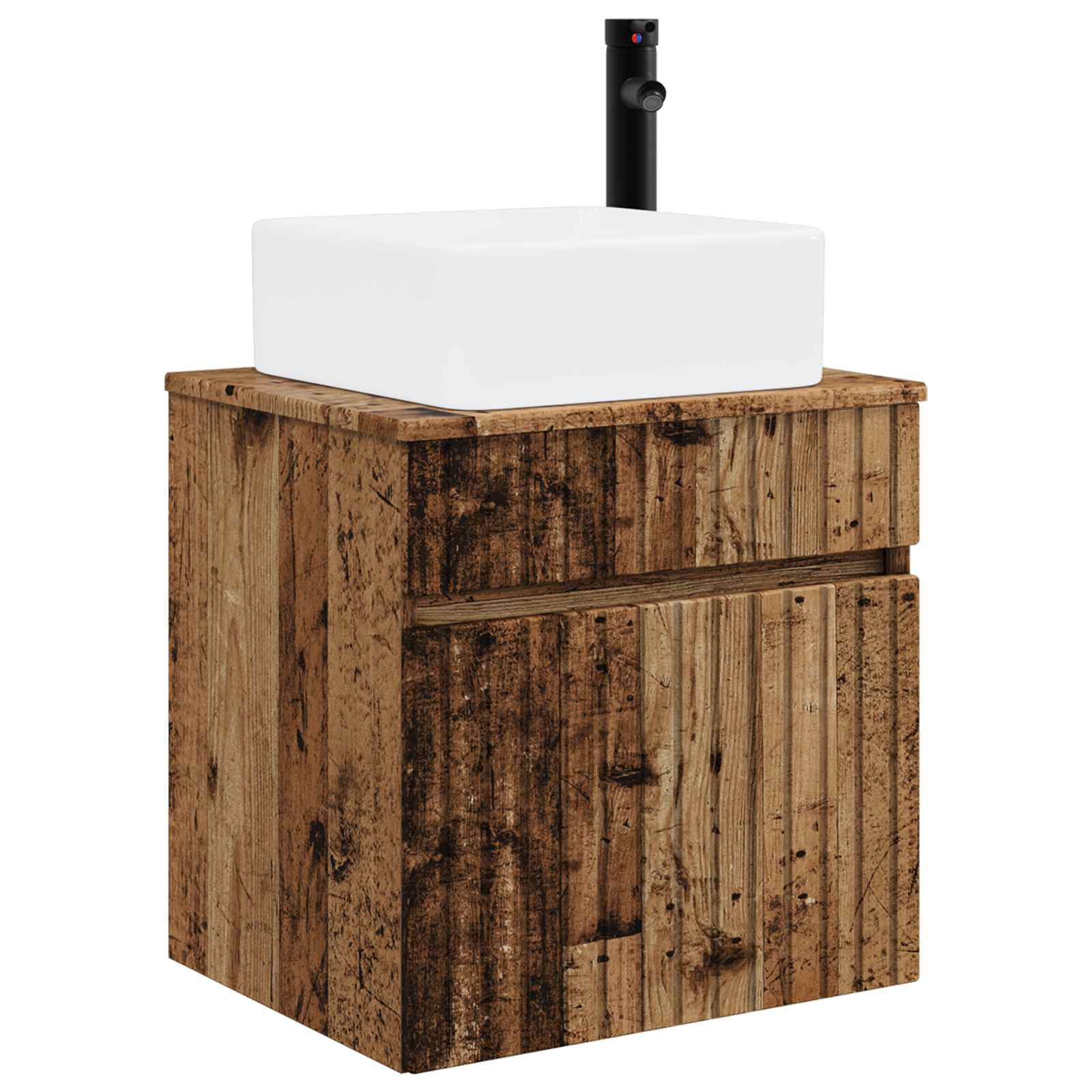 Wandmontierte Waschbecken/waschmuschel/waschtisch-vanität Altholz 49 X 41 X 63 Cm