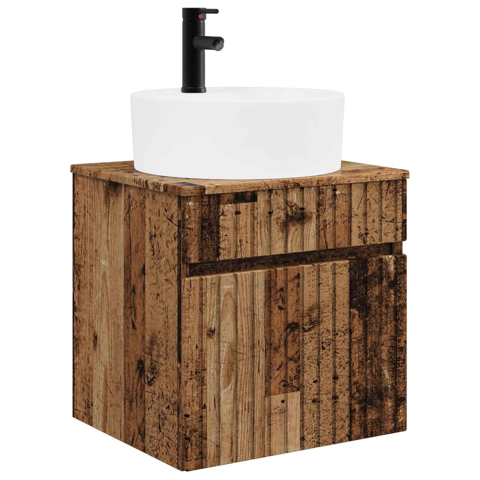 Wandmontierte Waschbecken/waschmuschel/waschtisch-vanität Altholz 49 X 44,5 X 65 Cm