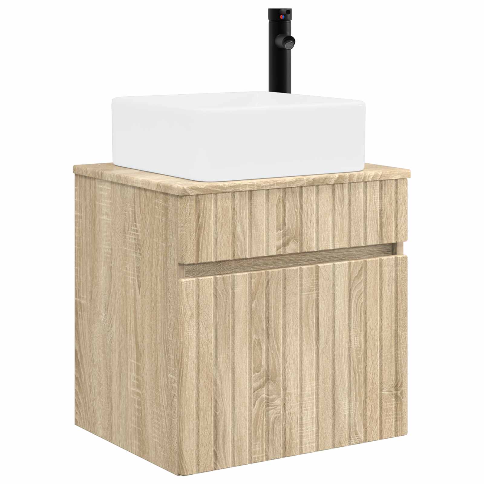 Wandmontierte Waschbecken/waschmuschel/waschtisch-vanität Sonoma-eiche 49 X 41 X 63 Cm