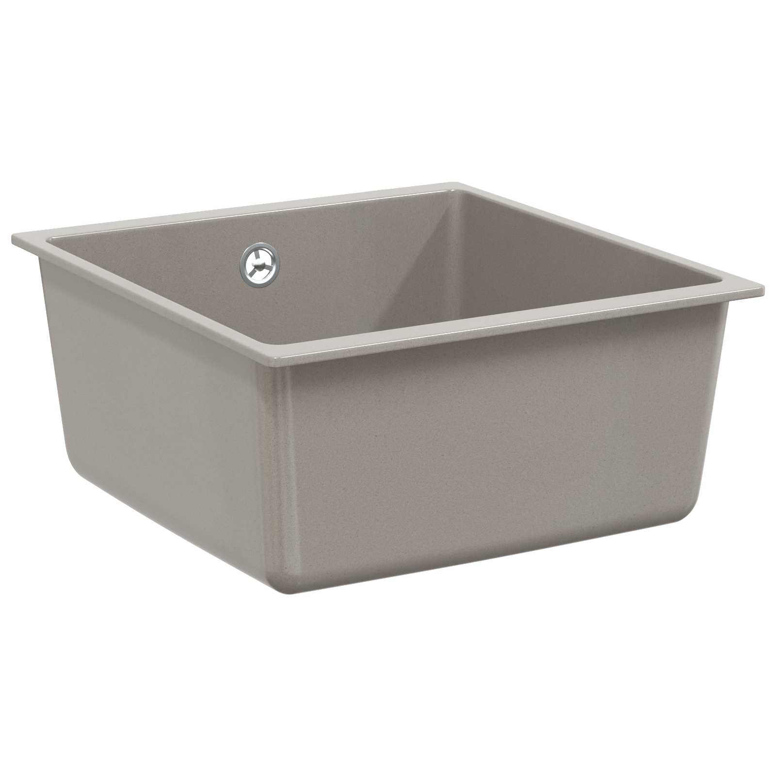 Waschbecken/waschmuschel/waschtisch 80% Quarz Und 20% Harz 430 X 460 Mm Grau