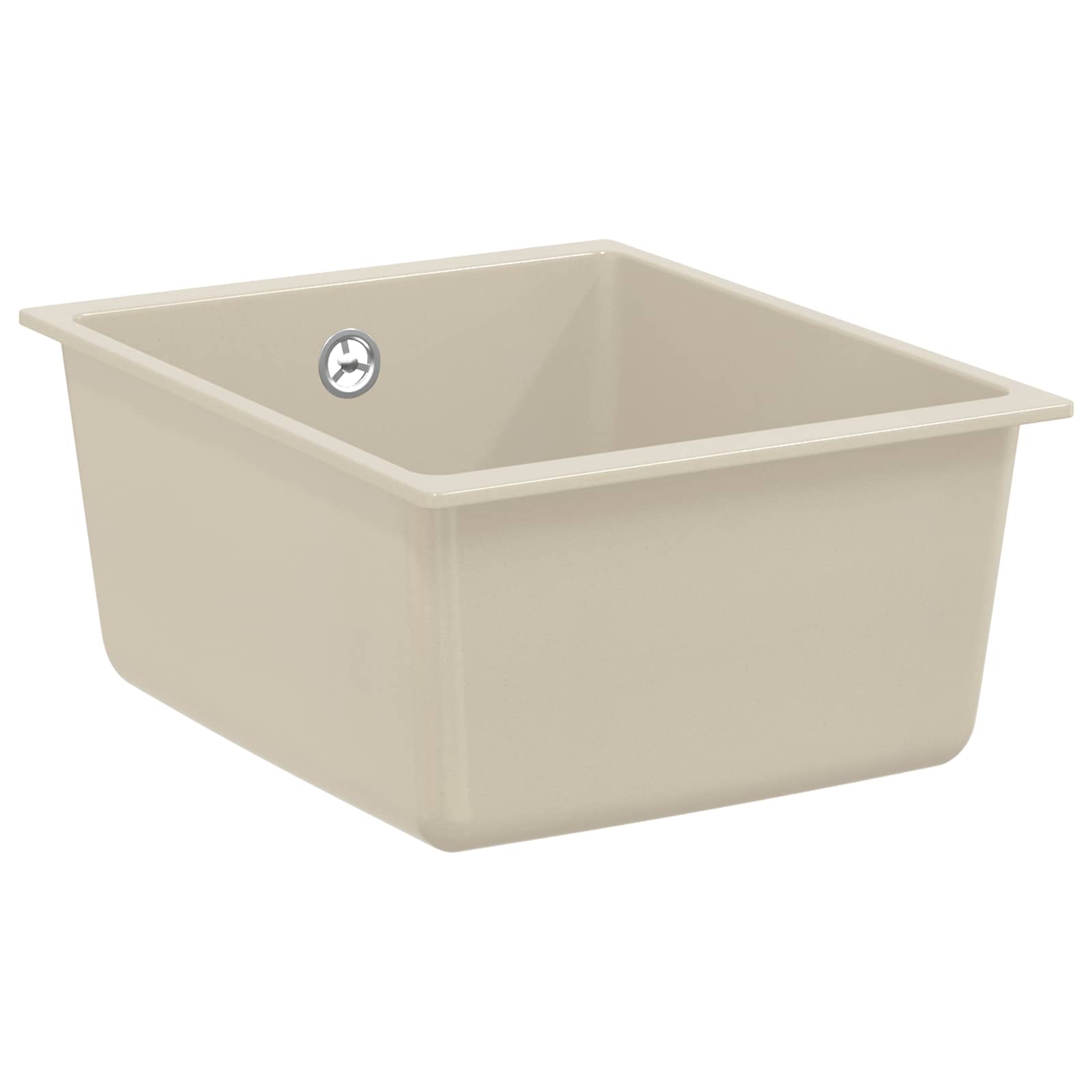 Waschbecken/waschmuschel/waschtisch 80% Quarz Und 20% Harz 370 X 460 Mm Beige