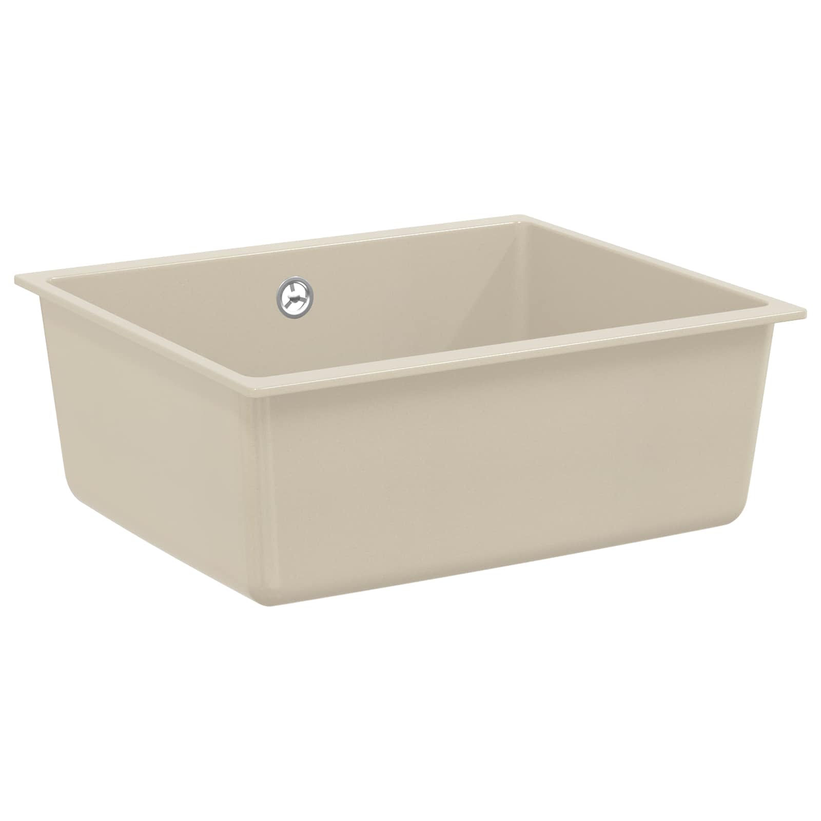 Waschbecken/waschmuschel/waschtisch 80% Quarz Und 20% Harz 530 X 460 Mm Beige