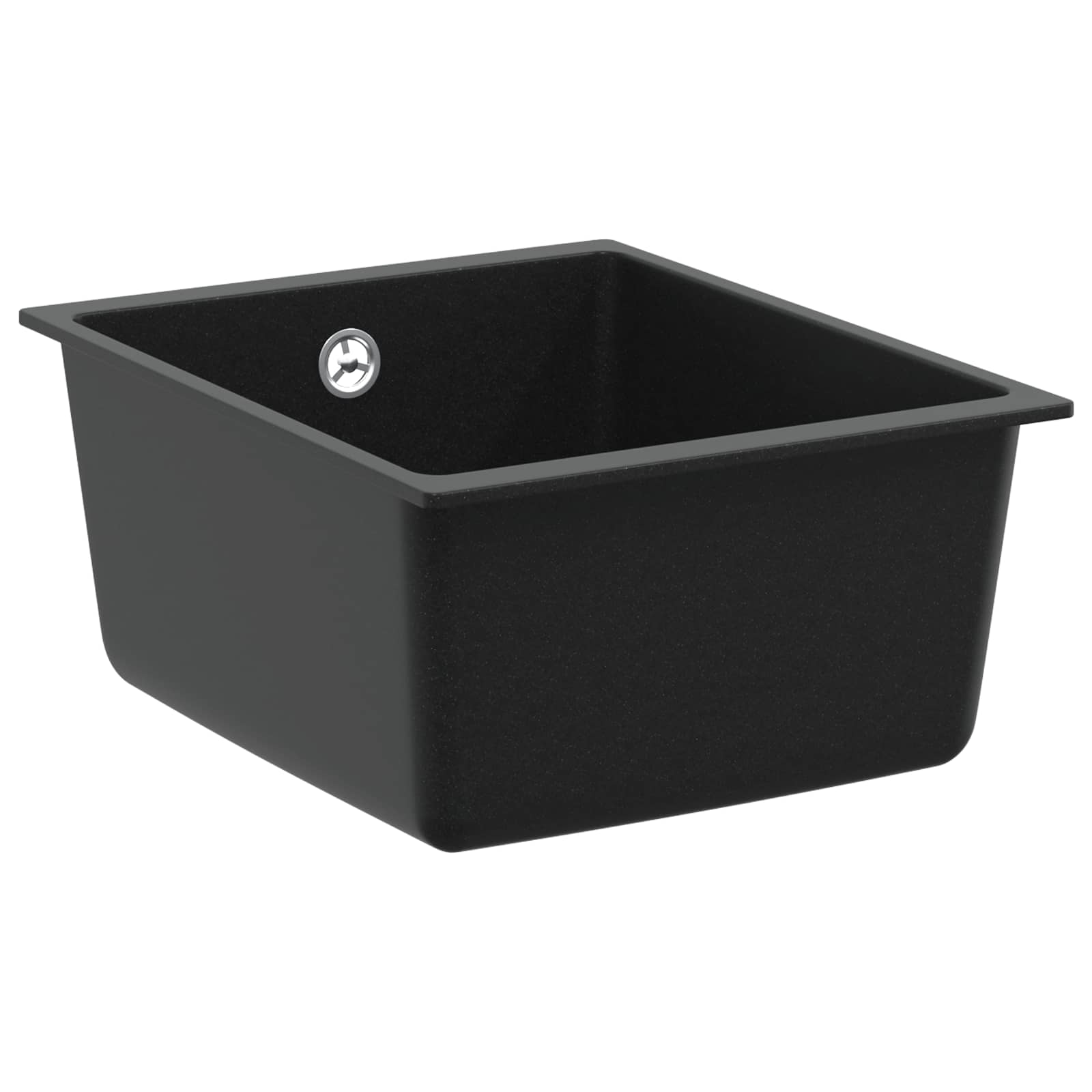 Waschbecken/waschmuschel/waschtisch 80% Quarz Und 20% Harz 370 X 460 Mm Schwarz