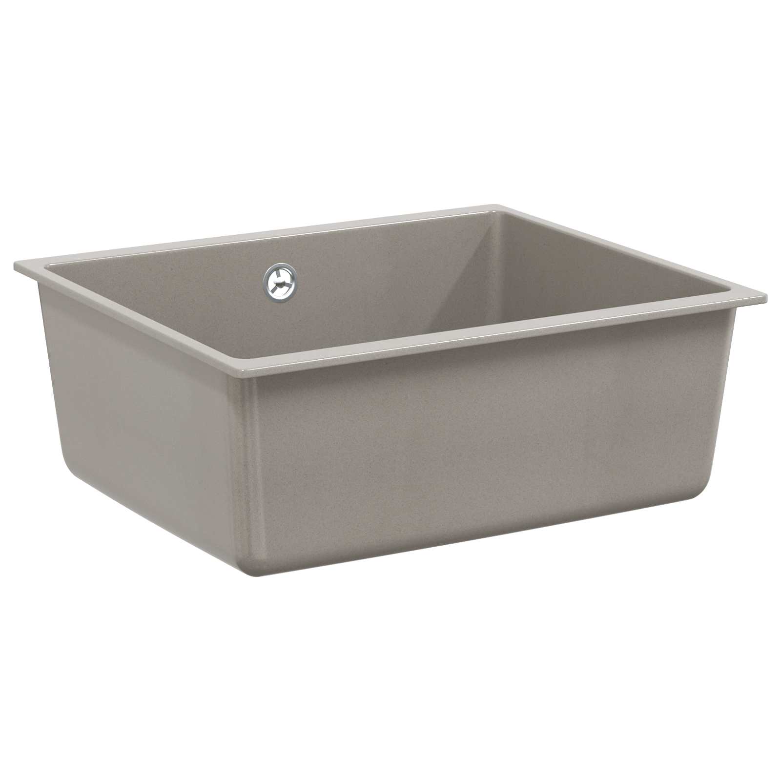 Waschbecken/waschmuschel/waschtisch 80% Quarz Und 20% Harz 530 X 460 Mm Grau