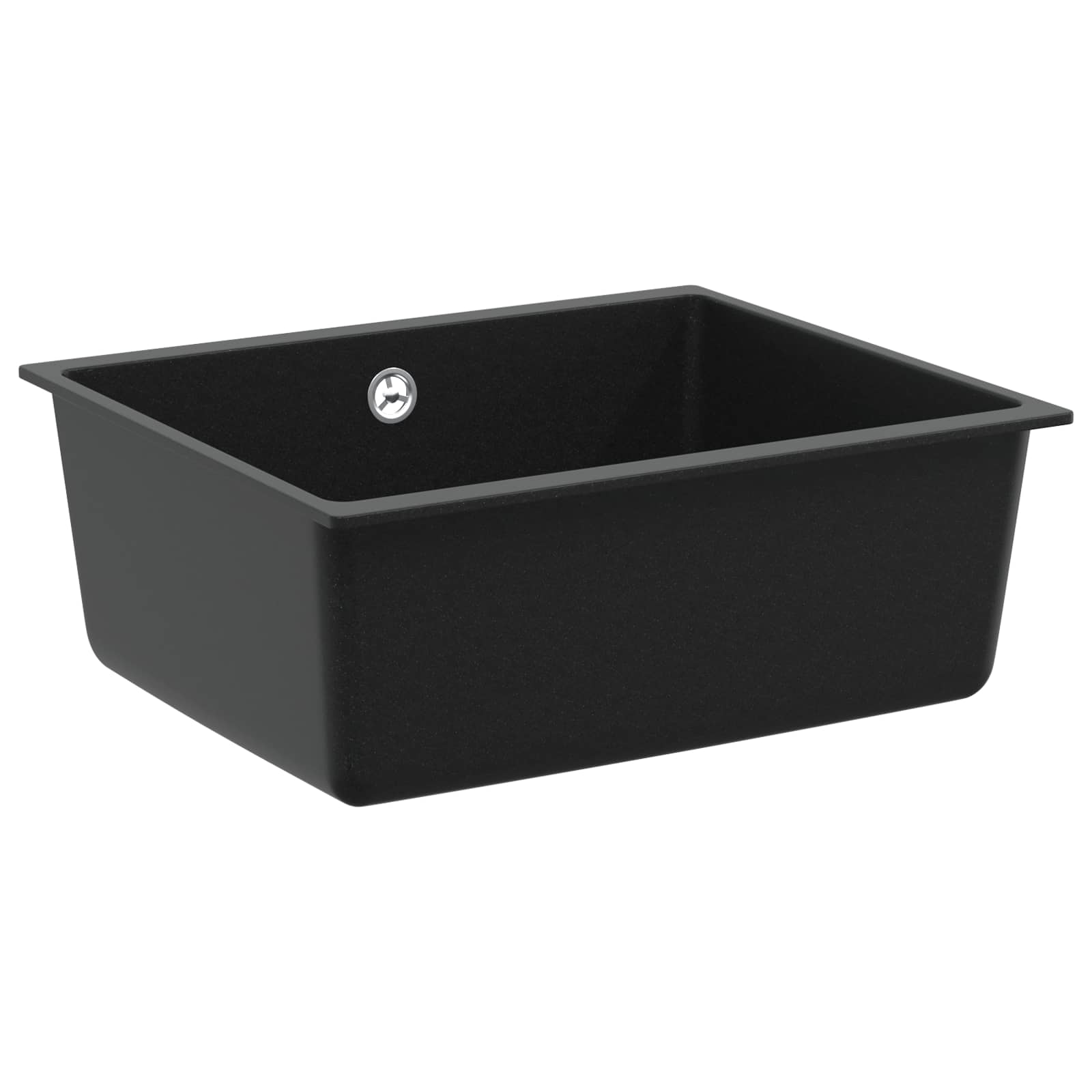 Waschbecken/waschmuschel/waschtisch 80% Quarz Und 20% Harz 530 X 460 Mm Schwarz