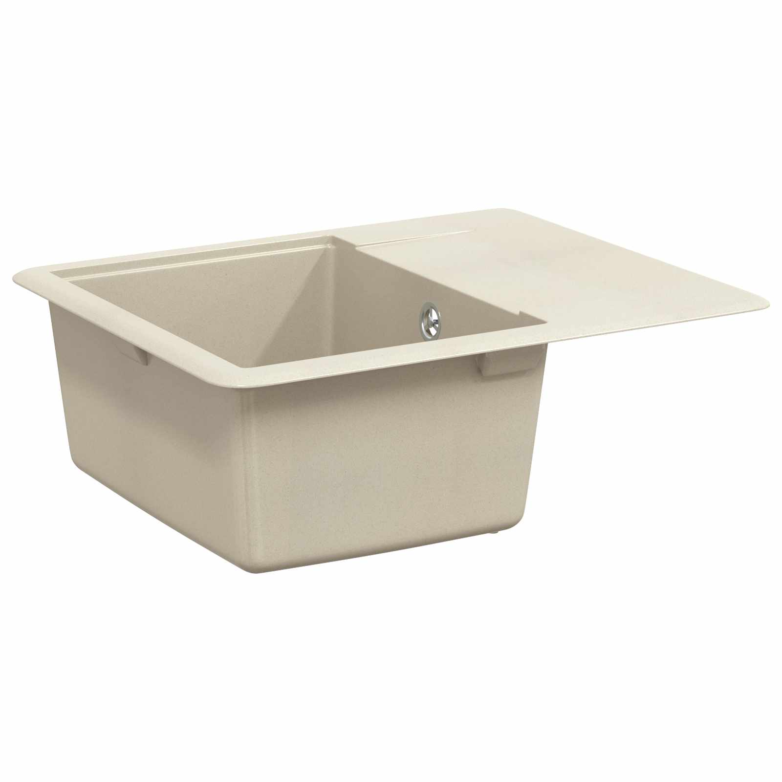 Waschbecken/waschmuschel/waschtisch 80% Quarz Und 20% Harz 560 X 460 Mm Beige