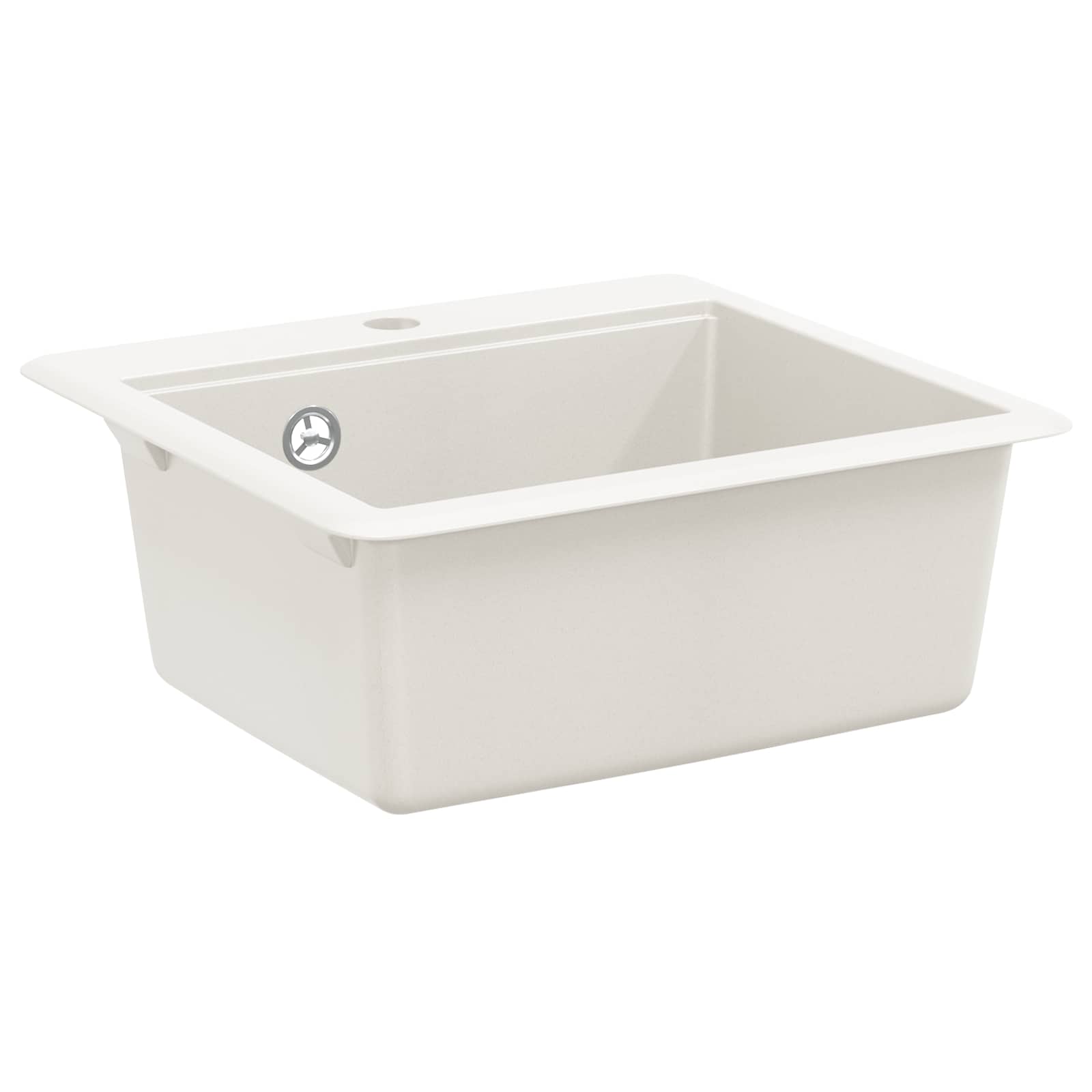 Waschbecken/waschmuschel/waschtisch 80% Quarz Und 20% Harz 470 X 440 Mm Weiß