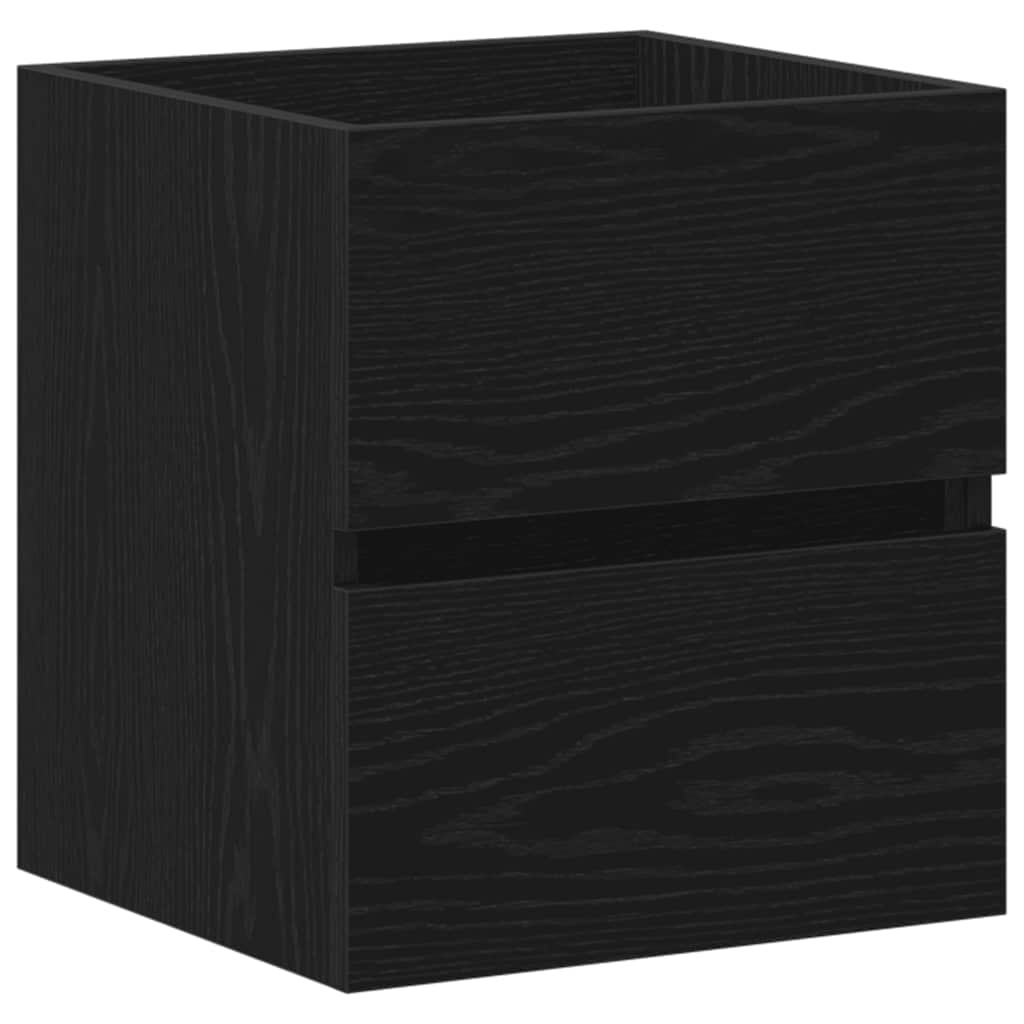 Waschbecken/waschmuschel/waschtischunterschrank Eiche Schwarz 41x38,5x45 Cm Holzwerkstoff