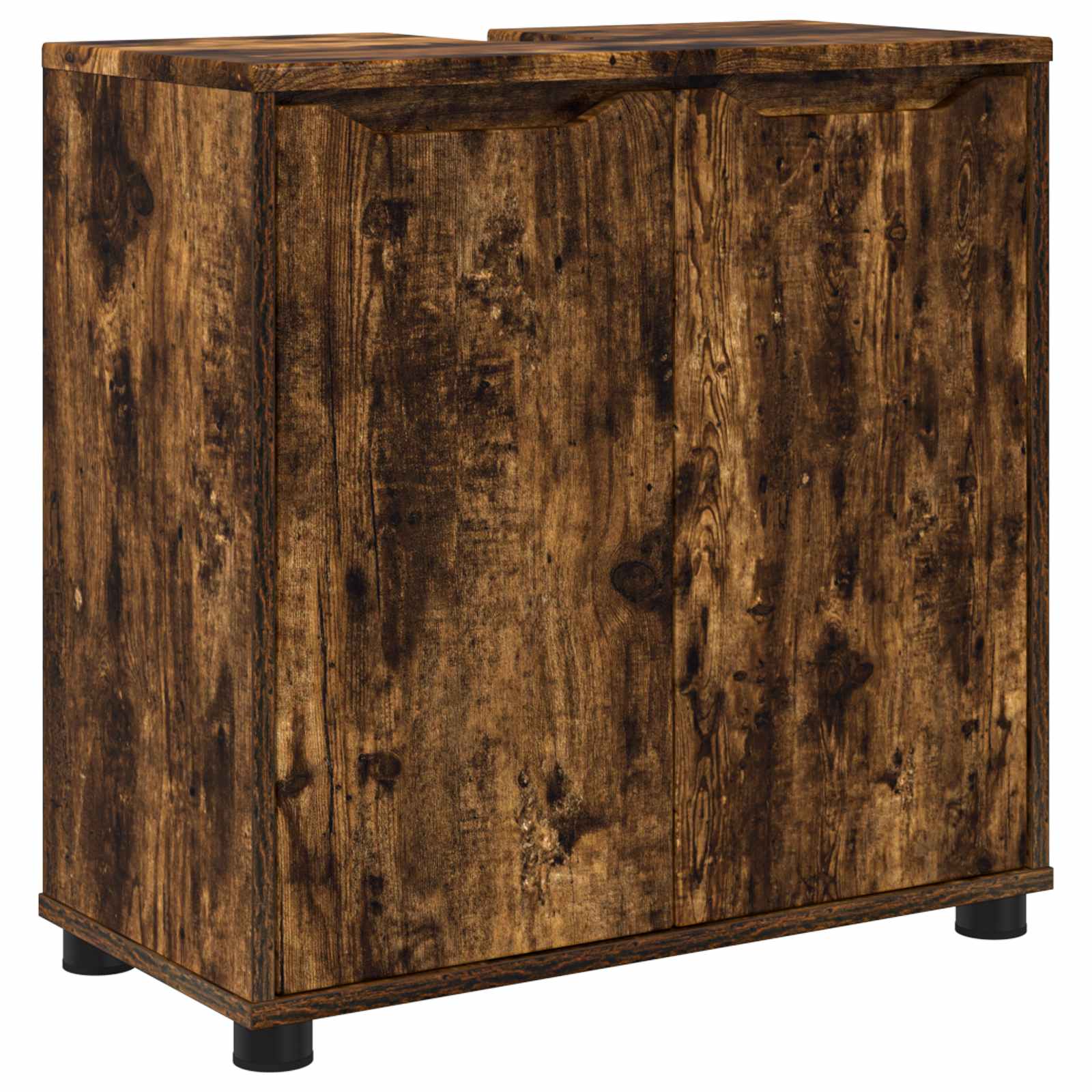 Badezimmerwaschbecken/waschmuschel/waschtisch-schrank Räuchereiche 60 X 30 X 60 Cm