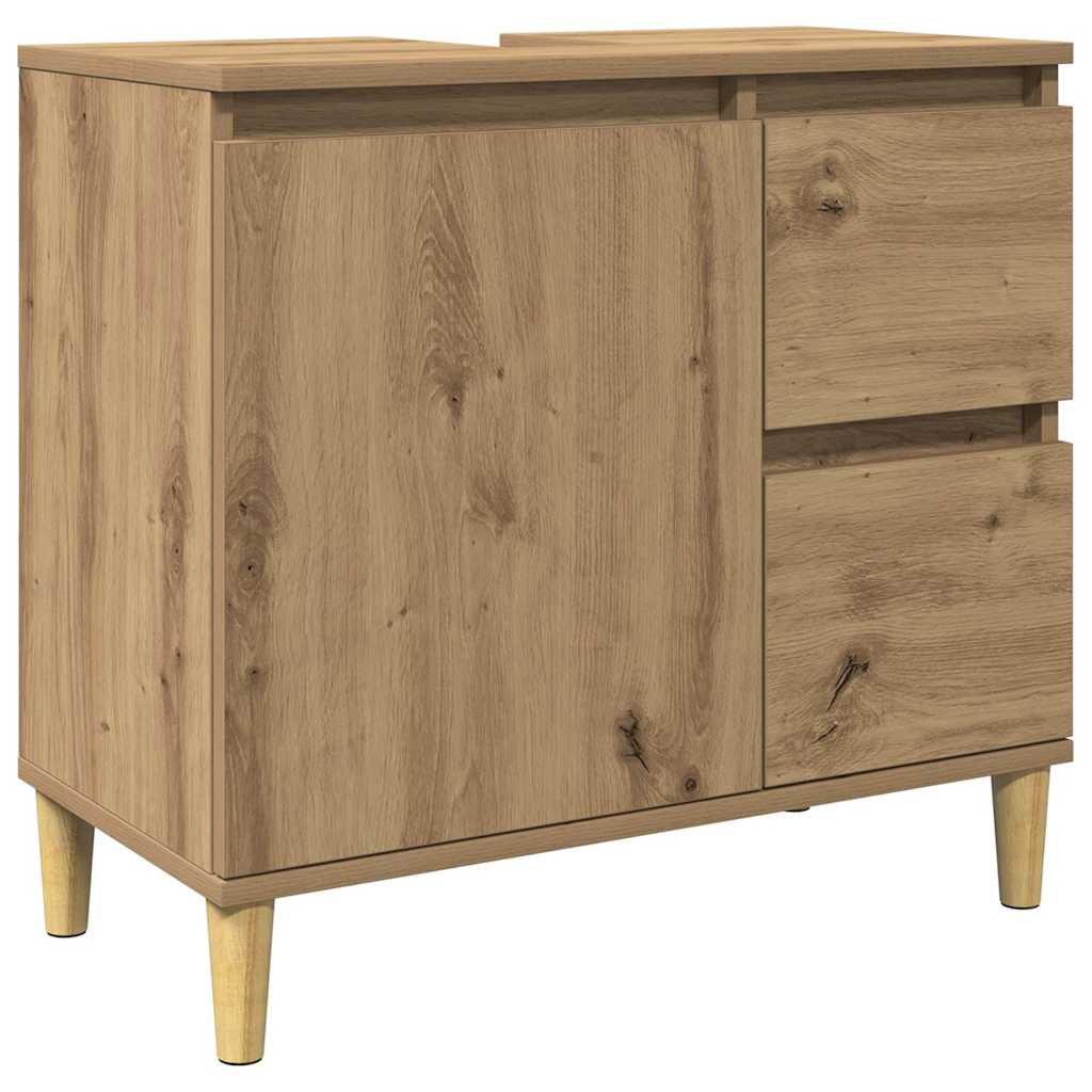 Waschbecken/waschmuschel/waschtischunterschrank Artisan-eiche 65x33x60 Cm Holzwerkstoff