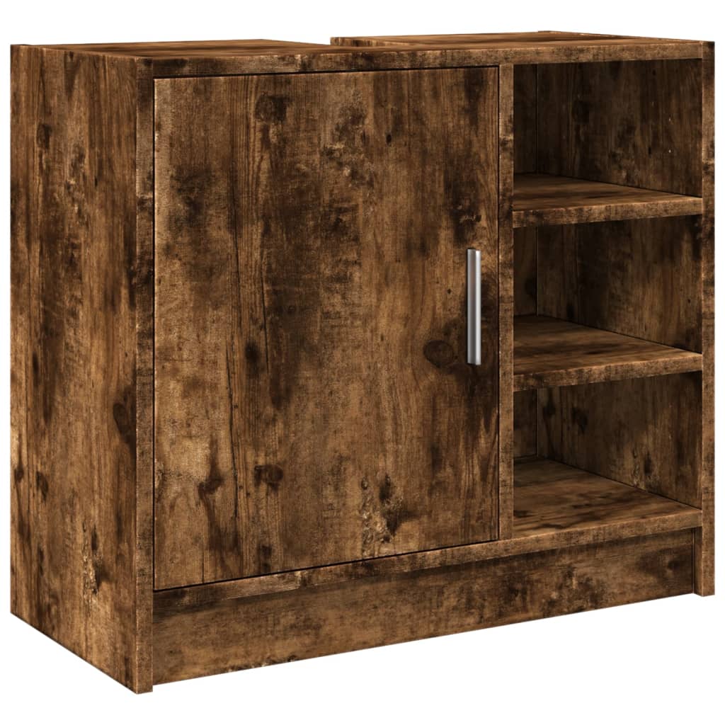 Waschbecken/waschmuschel/waschtischschrank Räuchereiche 63x29x55 Cm Holzwerkstoff
