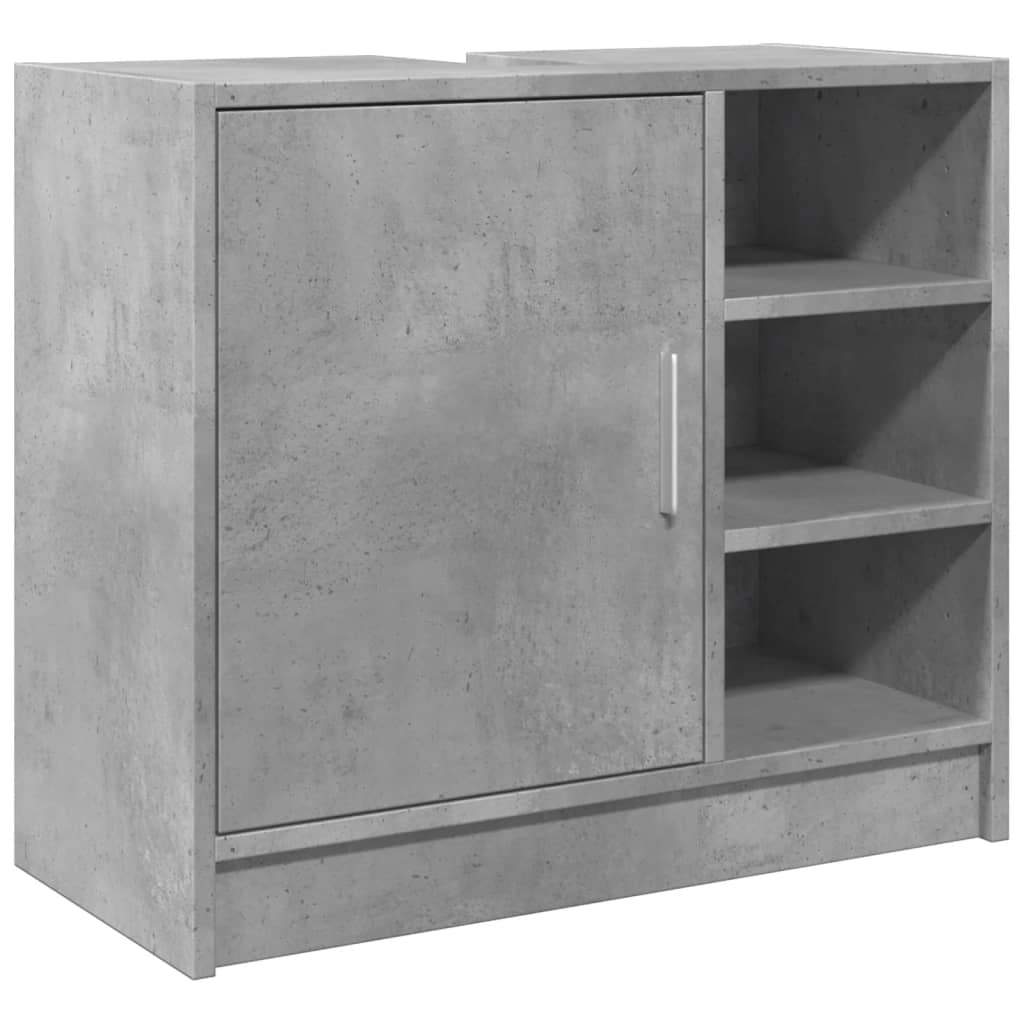 Waschbecken/waschmuschel/waschtischunterschrank Betongrau 63x29x55 Cm Holzwerkstoff