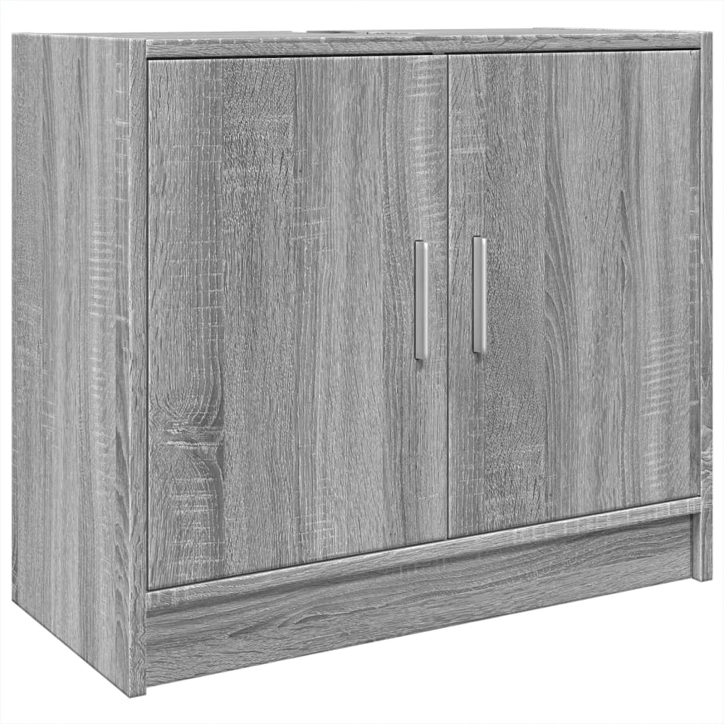 Waschbecken/waschmuschel/waschtischunterschrank Grau Sonoma 63x29x55 Cm Holzwerkstoff