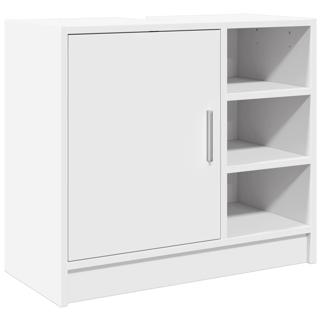 Waschbecken/waschmuschel/waschtischunterschrank Weiß 63x29x55 Cm Holzwerkstoff