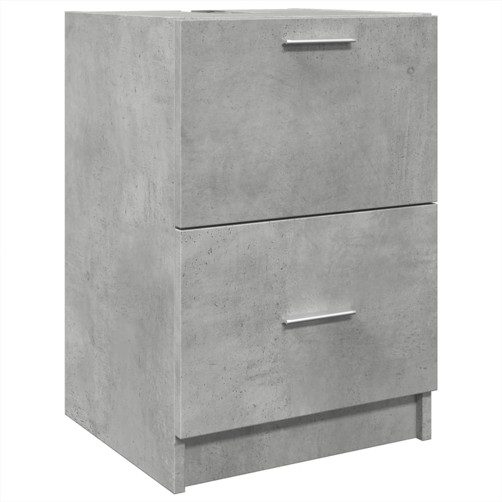 Waschbecken/waschmuschel/waschtischunterschrank Betongrau 40x37x59 Cm Holzwerkstoff