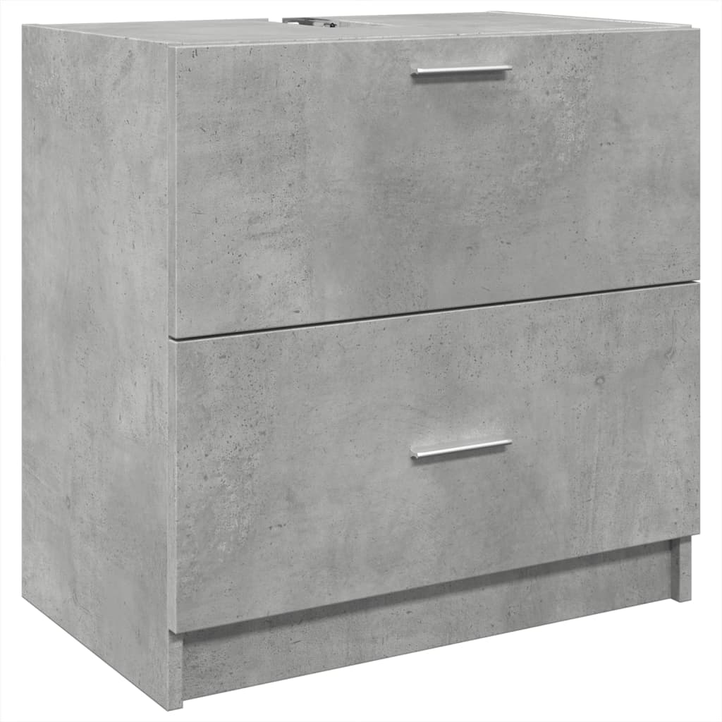 Waschbecken/waschmuschel/waschtischunterschrank Betongrau 59x37x59 Cm Holzwerkstoff