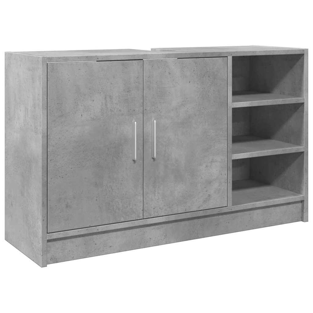 Waschbecken/waschmuschel/waschtischunterschrank Betongrau 90x29x55 Cm Holzwerkstoff