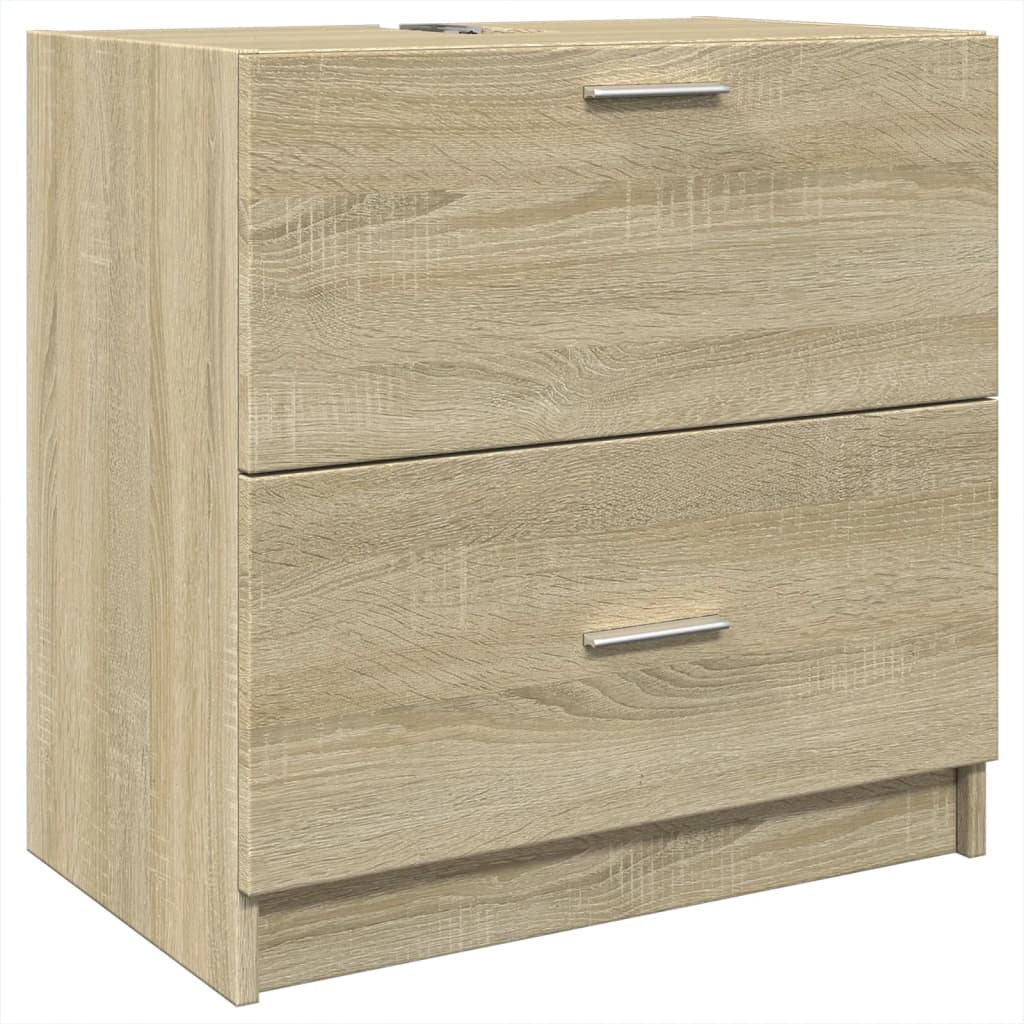 Waschbecken/waschmuschel/waschtischunterschrank Sonoma-eiche 59x37x59 Cm Holzwerkstoff