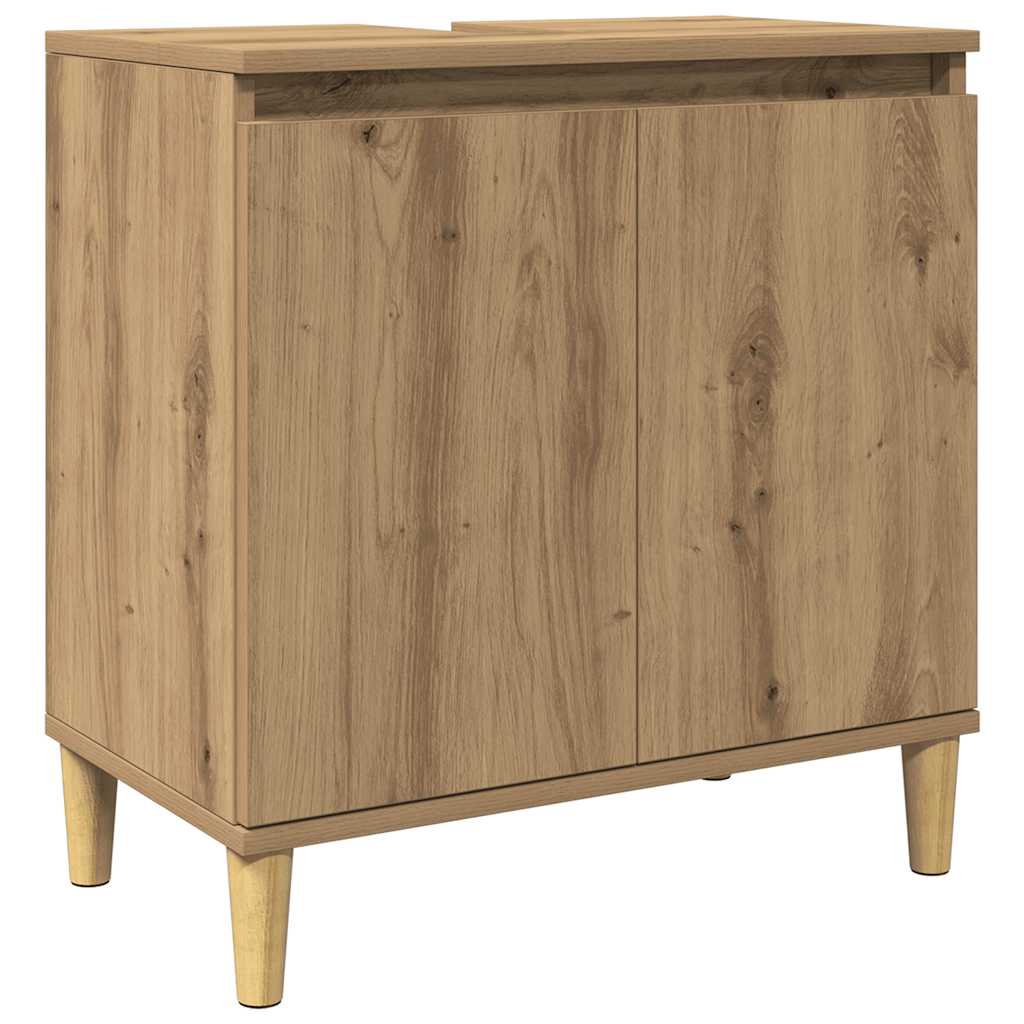 Waschbecken/waschmuschel/waschtischunterschrank Artisan-eiche 58x33x60 Cm Holzwerkstoff