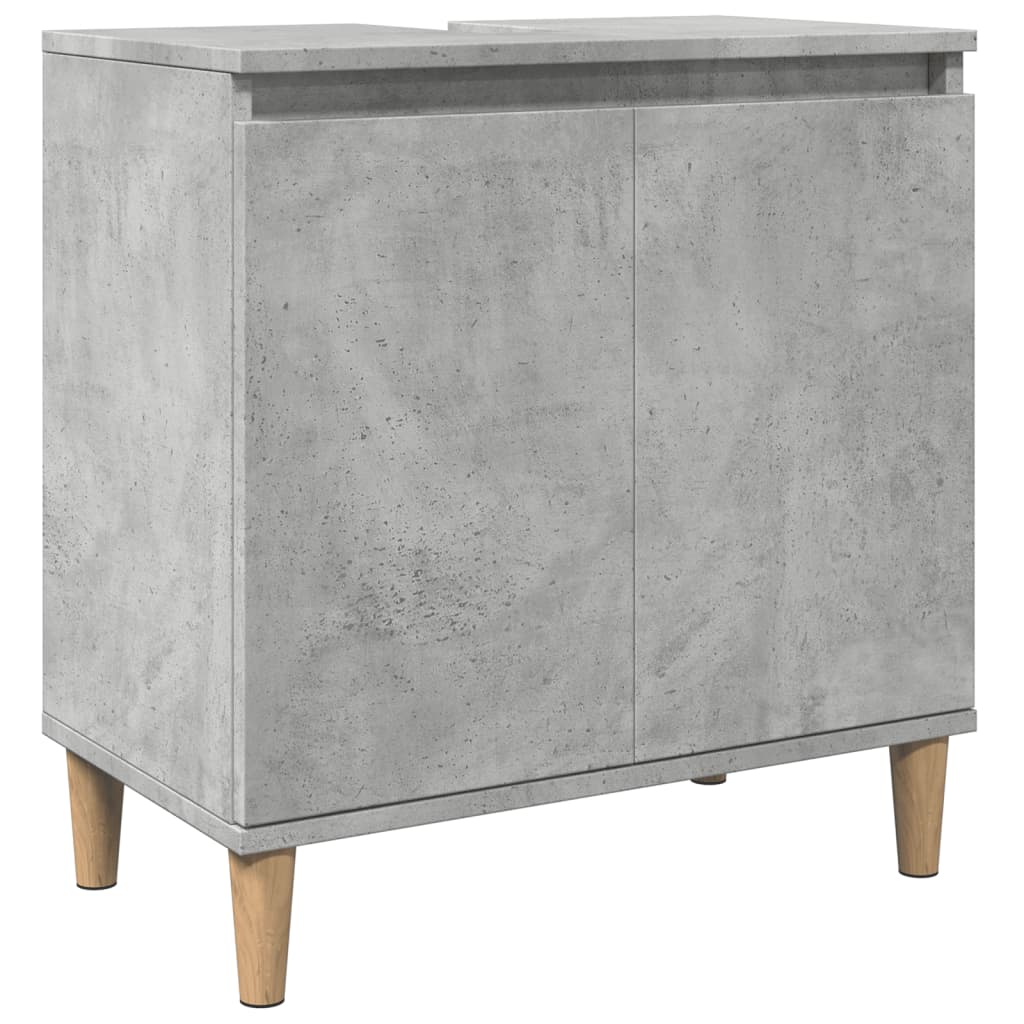 Waschbecken/waschmuschel/waschtischunterschrank Betongrau 58x33x60 Cm Holzwerkstoff