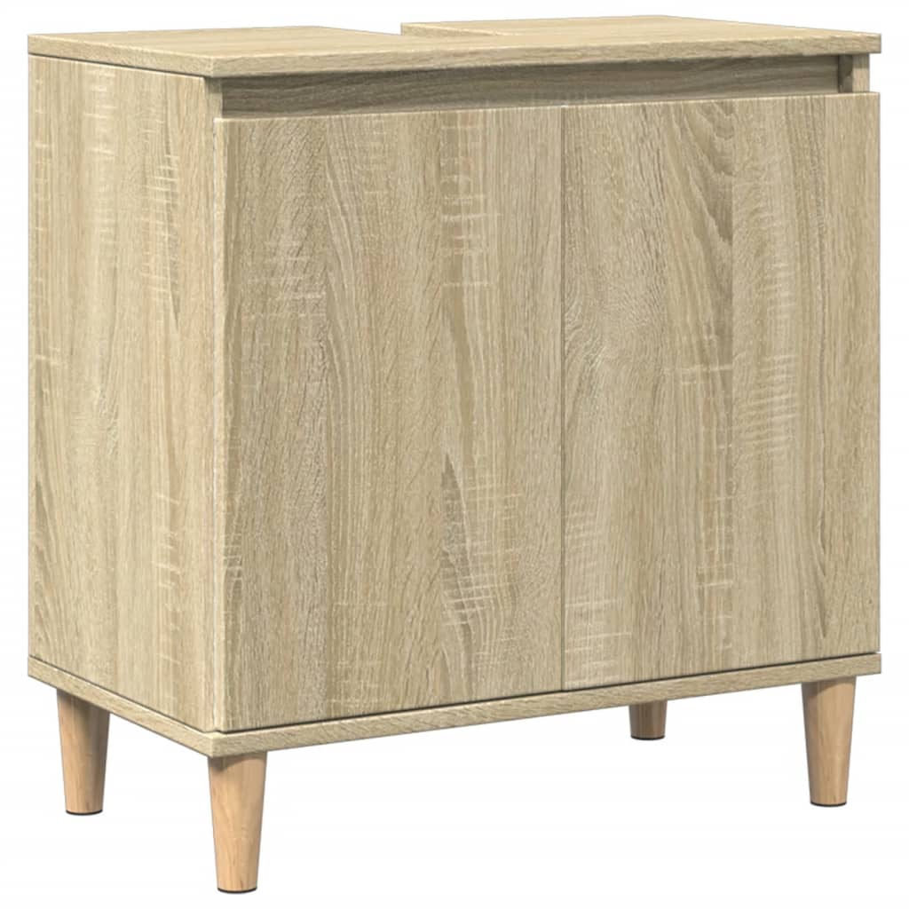 Waschbecken/waschmuschel/waschtischunterschrank Sonoma-eiche 58x33x60 Cm Holzwerkstoff