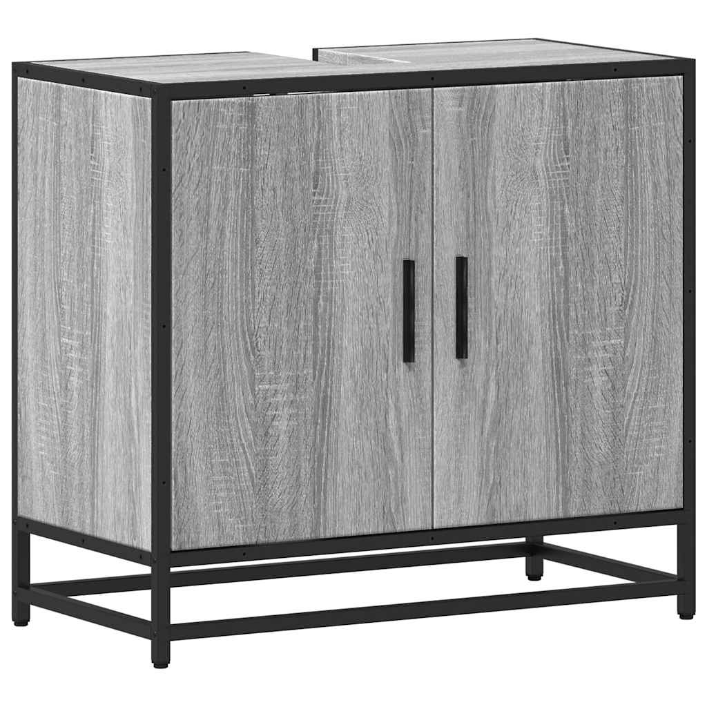 Waschbecken/waschmuschel/waschtischunterschrank Grau Sonoma 65x33x60 Cm Holzwerkstoff
