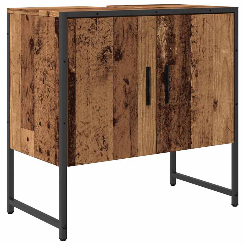Waschbecken/waschmuschel/waschtischunterschrank Altholz-optik 60x33x60 Cm Holzwerkstoff