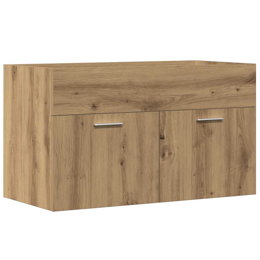 Waschbecken/waschmuschel/waschtischunterschrank Artisan-eiche 90x38,5x46 Holzwerkstoff