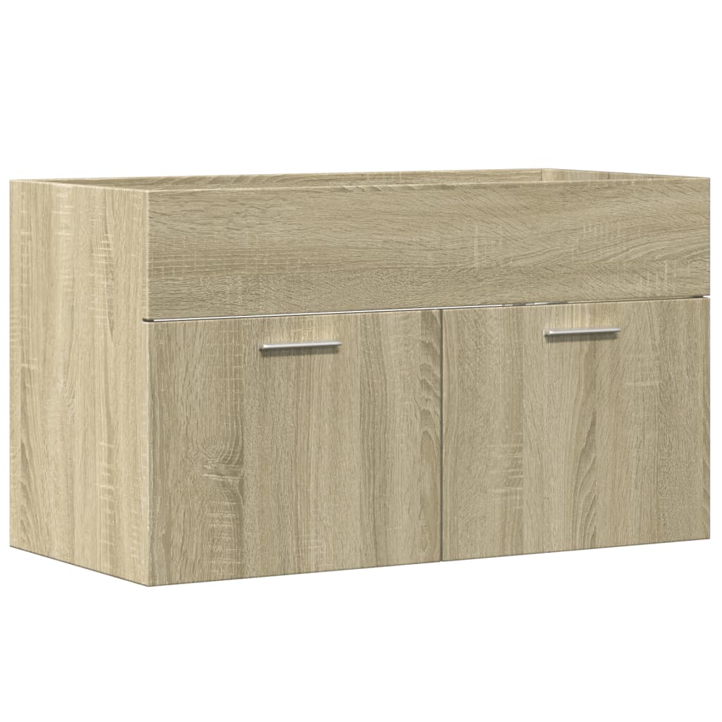 Waschbecken/waschmuschel/waschtischunterschrank Sonoma-eiche 90x38,5x46 Holzwerkstoff