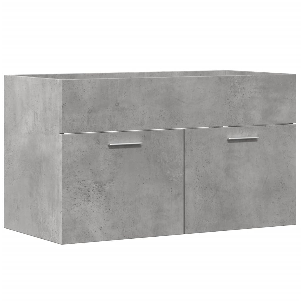 Waschbecken/waschmuschel/waschtischunterschrank Betongrau 90x38,5x46 Holzwerkstoff