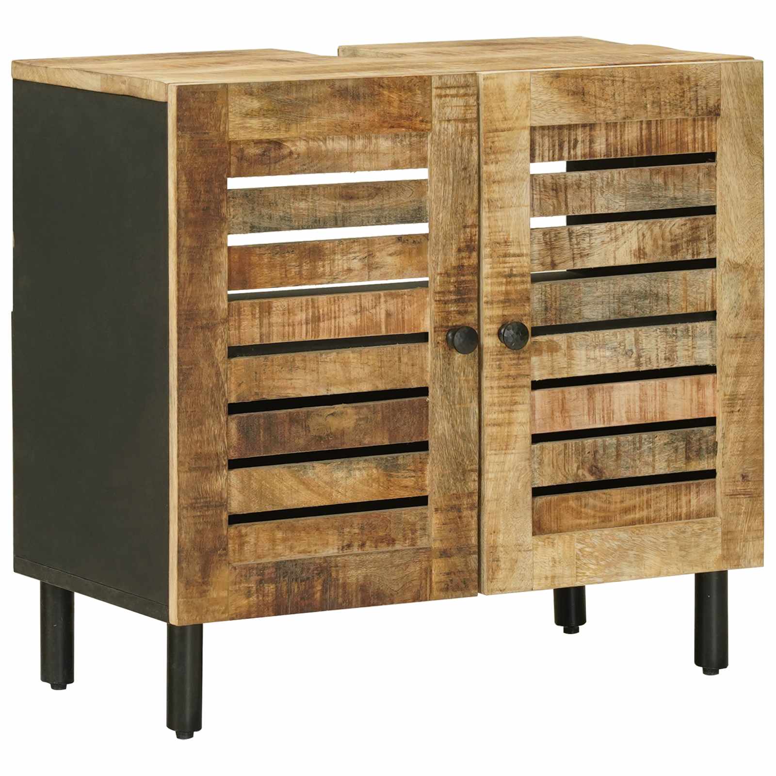 Waschbecken/waschmuschel/waschtischunterschrank Braun Und Schwarz 62 X 33 X 58 Cm