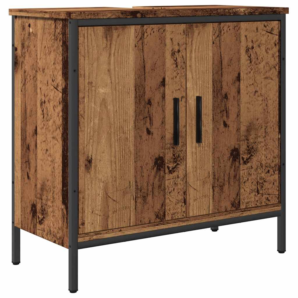 Waschbecken/waschmuschel/waschtischunterschrank Altholz-optik 60x30x60 Cm Holzwerkstoff