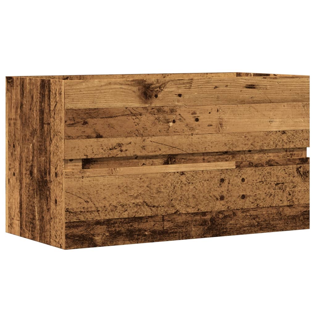 Waschbecken/waschmuschel/waschtischunterschrank Altholz-optik 90x38,5x45 Holzwerkstoff