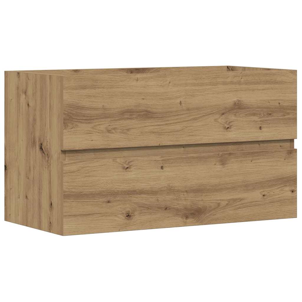 Waschbecken/waschmuschel/waschtischunterschrank Artisan-eiche 90x38,5x45 Holzwerkstoff