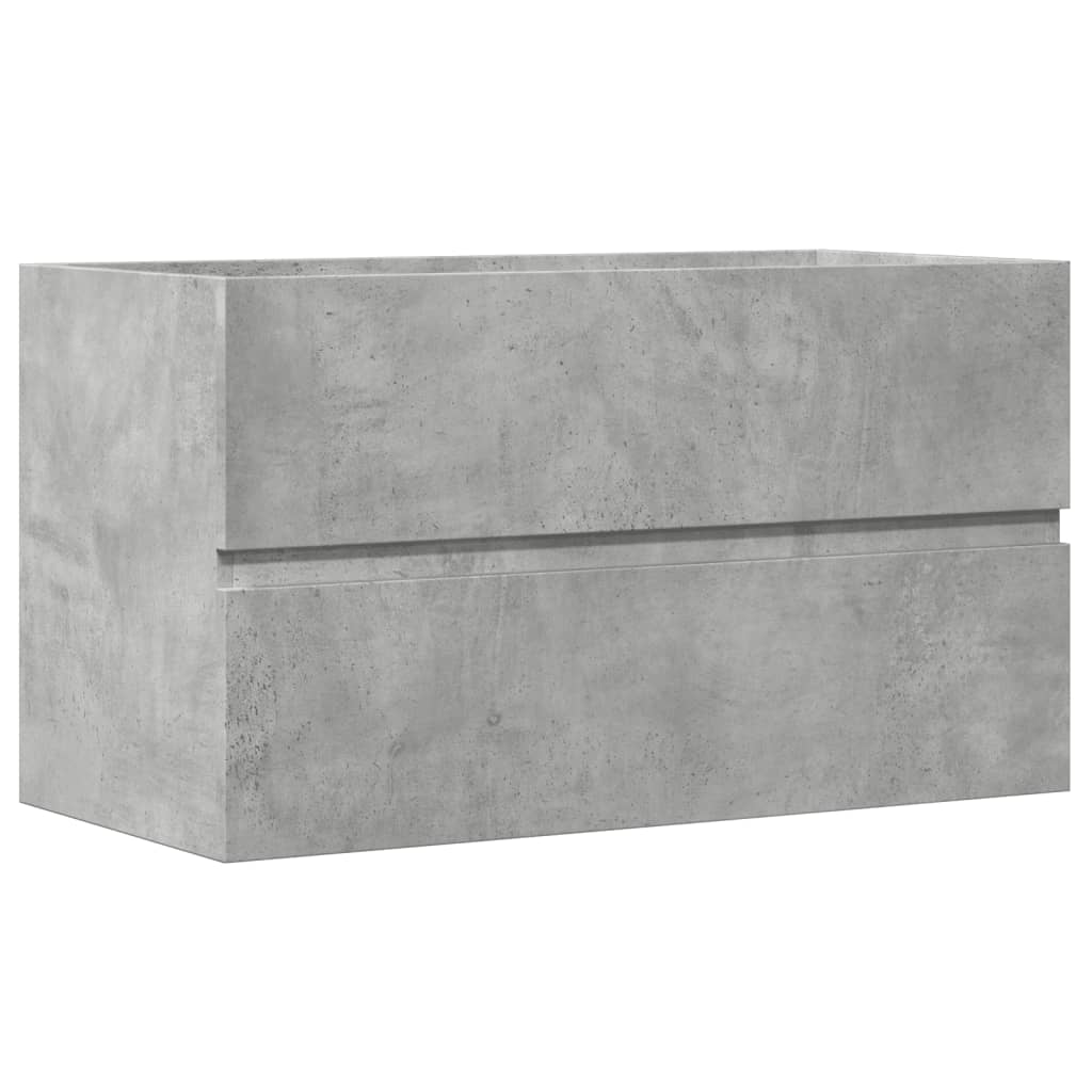 Waschbecken/waschmuschel/waschtischunterschrank Betongrau 90x38,5x45 Cm Holzwerkstoff