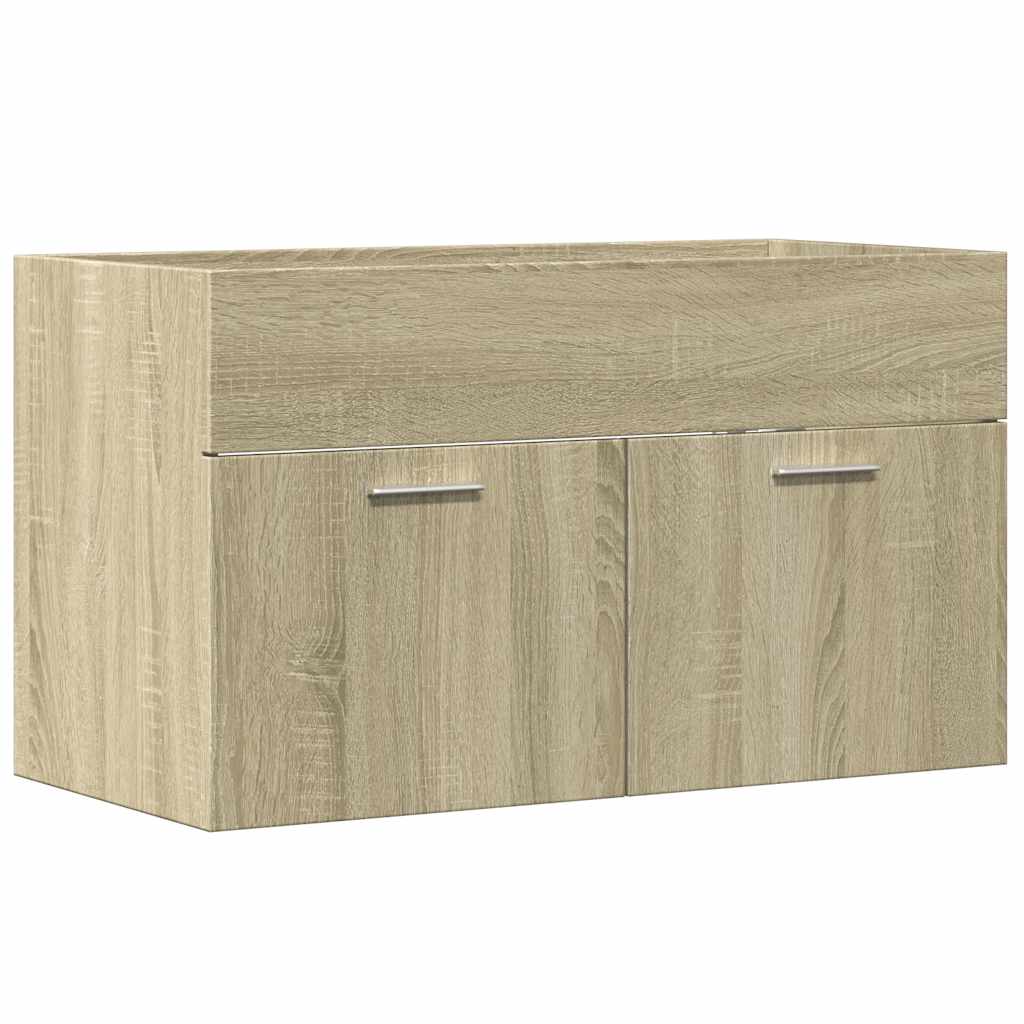 Waschbecken/waschmuschel/waschtischunterschrank Sonoma-eiche 80x38,5x46cm Holzwerkstoff