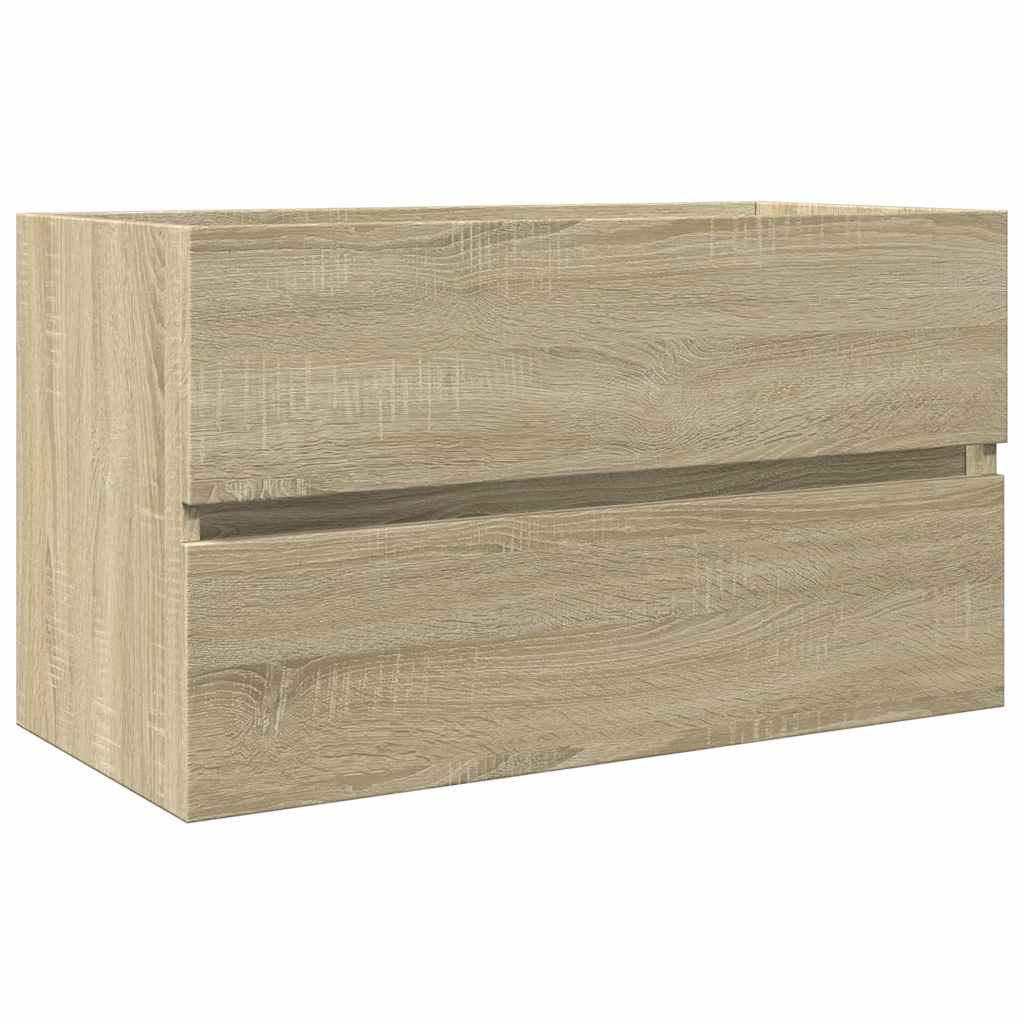 Waschbecken/waschmuschel/waschtischunterschrank Sonoma-eiche 80x38,5x45cm Holzwerkstoff